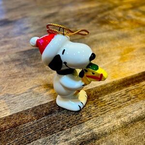1958/1966 Rare Snoopy Christmas Ornament with Horse appropriate 2.5”